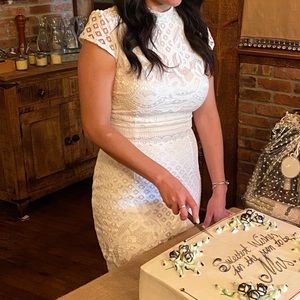 QUIZ white dress size 6 *only worn once*